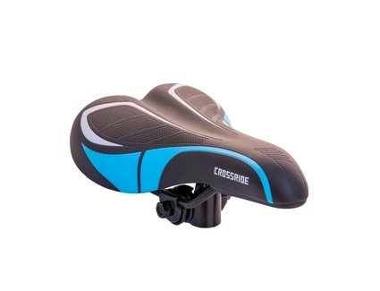 Сідло дитяче CROSSRIDE №901B, чорно-синє (240X140) пластмасова основа