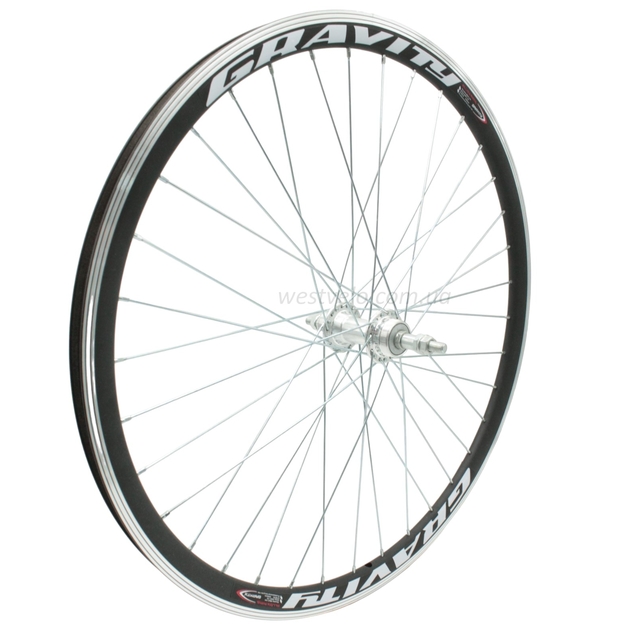 Колесо 26 зад, обід 2-ний чорний, втулка AL на віночках, диск різьба фото westvelo.com