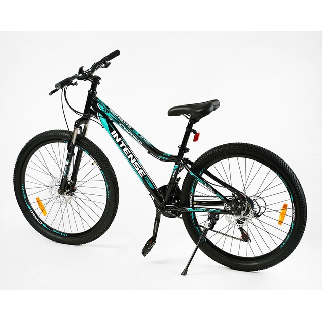 Велосипед 26 ST Corso «INTENSE» NT-26469 сталь 13", (к-т Saiguan) чорно-бірюзовий фото westvelo.com