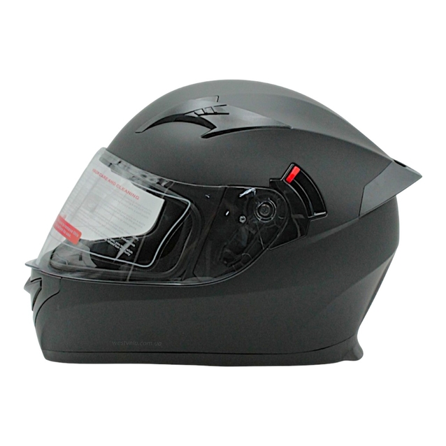 Мото шолом, закритий (L 59-60) "888" чорний, матовий, вмонтовані окуляри фото westvelo.com