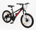 Велосипед 20 AL Corso «PROJECT» PJ-20527 алюміній 10", (к-т SunRun) чорно-червоний фото westvelo.com