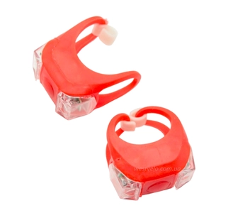 Мигалка силікон №009 (848) 2шт. на батарейці, червона