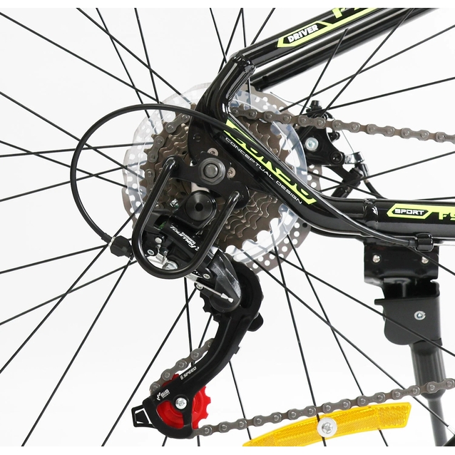 Велосипед 26 AL Corso «BLADE» BD-26204 алюміній 13", (к-т SHIMANO) чорно-салатовий фото westvelo.com