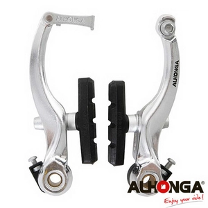 Гальма V-brake (перед + зад) ALHONGA алюміній сірі