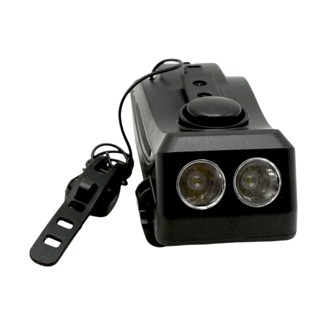 Тримач для телефону пластик + ЛІХТАР + сигнал . Micro usb . 400 lumens. 4 - 6.3 дюйми для телефону . фото westvelo.com
