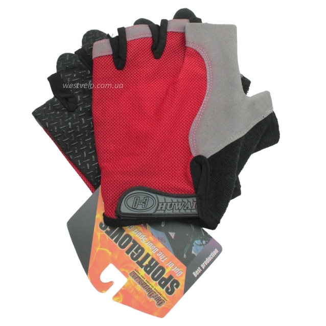 Рукавиці "L" (21-22 см) HONGMAILONG червоно-сірі (370) фото westvelo.com