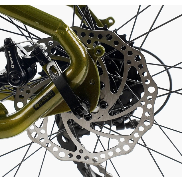 Велосипед 26 AL Corso «X-POWER» PW-75122 алюміній 13", (к-т SHIMANO) чорно-зелений фото westvelo.com