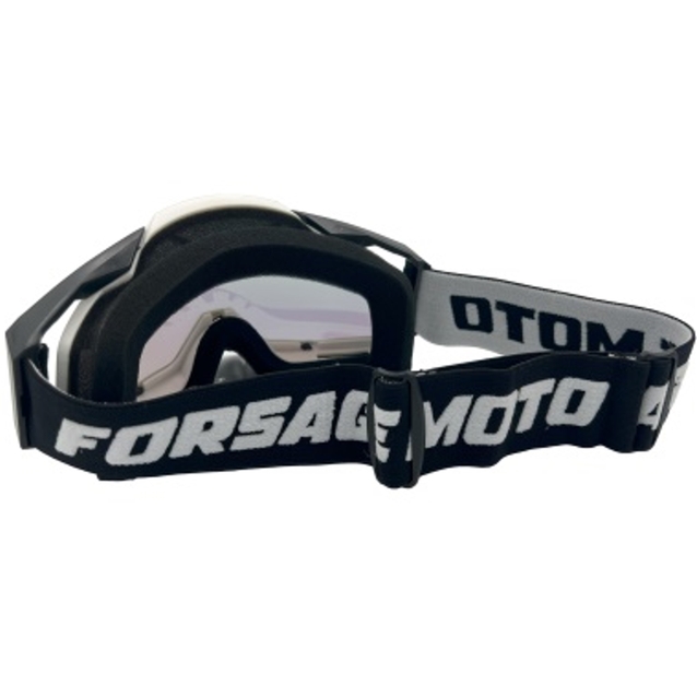 Мото окуляри Кросс-ендуро "MO-5" чорно-білі із дзеркальною лінзою фото westvelo.com