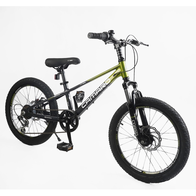 Велосипед 20 MG Corso «CAMARO» CM-91254 магній 11", (к-т SHIMANO) чорно-оливковий фото westvelo.com
