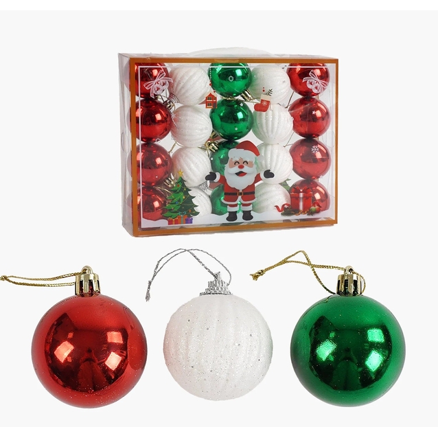 Новорічні прикраси 20 шт, кульки, D = 4,5 см, у слюді (C 67338) фото westvelo.com