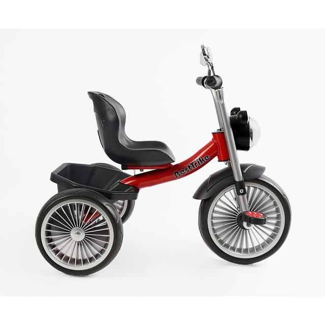 Дитячий велосипед 3-х колісний EVA (піна) Best Trike колеса 10-8, BS-69116 червоний, сталева рама, УКР. ОЗВУЧУВАННЯ, кошик фото westvelo.com