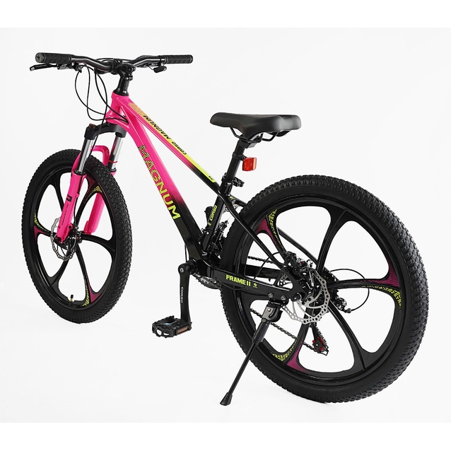 Велосипед 24 MG Corso «MAGNUM» MN-24759 магній 11", (к-т SHIMANO) рожевий фото westvelo.com