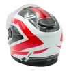 Мото шолом, закритий (L 59-60) BLD-М65 інтеграл, білий глянець з червоно-чорним малюнком фото westvelo.com
