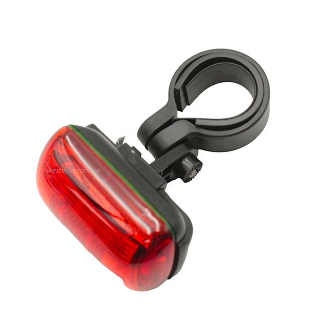 Мигалка на батарейках зад. JING YI, (JY-390Т) 5 LED фото westvelo.com