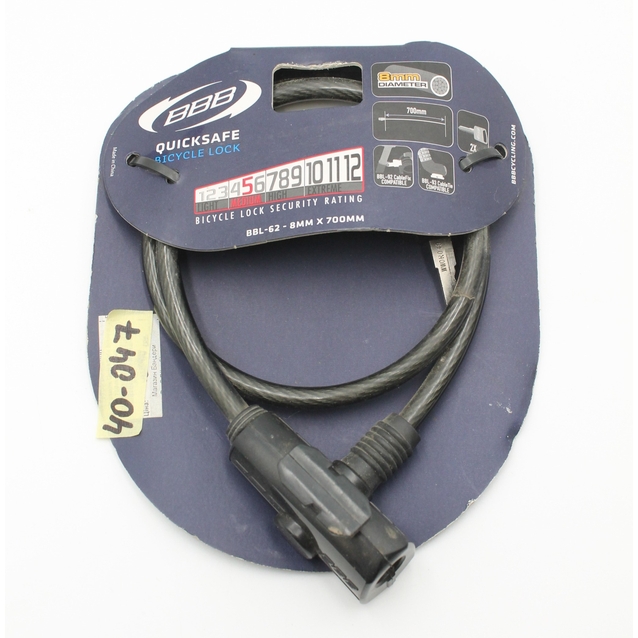 Замок на ключ BBB (QuickSafe BBL-62) Ø-8mm L-700mm фото westvelo.com