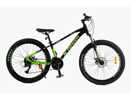 Велосипед 26 AL Corso «X-POWER» PW-79120 алюміній 13", (к-т SHIMANO) чорно-салатовий