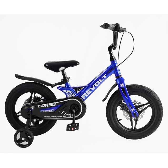 Дитячий велосипед 14 MG Corso «REVOLT» MG-14015, магнієва рама, синій фото westvelo.com
