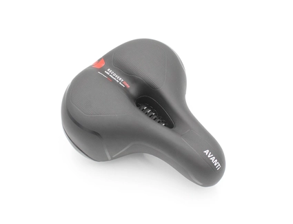 Сідло на демпферах з отвором AVANTI № 188 RECOVERY м'яке з катафотом + мигалка usb