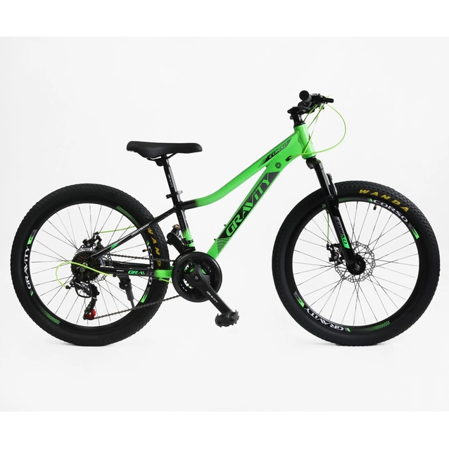Велосипед 24 AL Corso «GRAVITY» GR-24558 алюміній 12", (к-т SHIMANO) салатовий фото westvelo.com