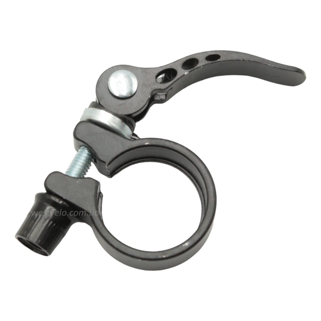 Хомут з ексцентриком труби сідла Ø31.8 мм алюміній чорний фото westvelo.com