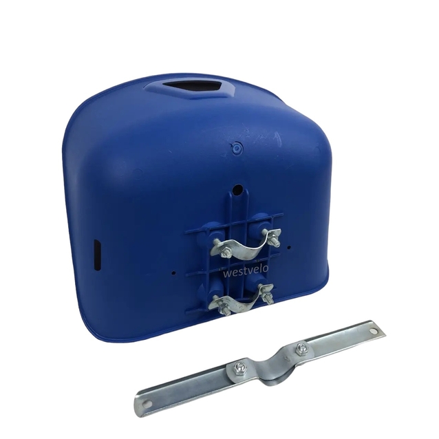 Крісло дитяче, пластик, на пряму раму, плоске, синє фото westvelo.com