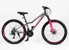 Велосипед 26 AL Corso «MERCURY» MR-26319 алюміній 13", (к-т SHIMANO) графітово-рожевий фото westvelo.com