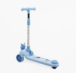 Самокат дитячий 3-х колісний Skyper KR-11/6093 синій, колеса PU Ø125mm/40mm зі світлом, музика та підсвічування платформи, кермо складне фото westvelo.com