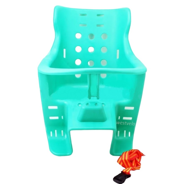 Крісло дитяче пластик, на зад. багажник, зелене + к-т фото westvelo.com