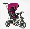 Дитячий велосипед 3-кол з батьківською ручкою, з даш, PU BestTrike «MARCO» 9155/365-18 рожево-білий, поворотне сидіння, складне кермо, кошик, телескопічна ручка, фара музична фото westvelo.com