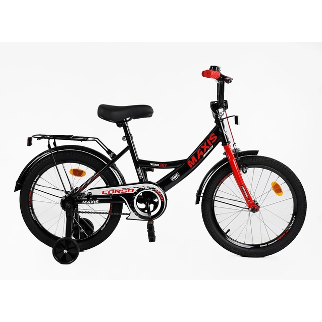 Дитячий велосипед 18 ST Corso «MAXIS» CL-18639 чорно-червоний фото westvelo.com