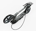 Самокат дитячий 2-х колісний, PU Skyper «NEON» N-62794 чорний, Ø200mm, ST, ручне гальмо фото westvelo.com