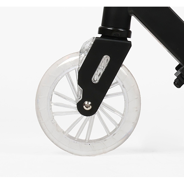 Самокат дитячий 2-х колісний, PU Best Scooter L-10627 чорний, AL, Ø145mm, диски коліс, дека, вилка зі світлом фото westvelo.com
