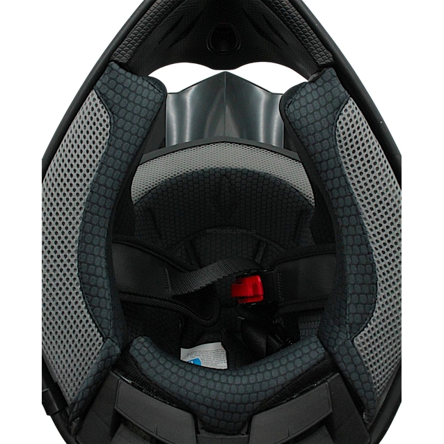 Шолом, закритий крос/ендуро (XL 61-62) АТV Forsage Rider 031 чорно-червоний матовий з дашком + окуляри фото westvelo.com