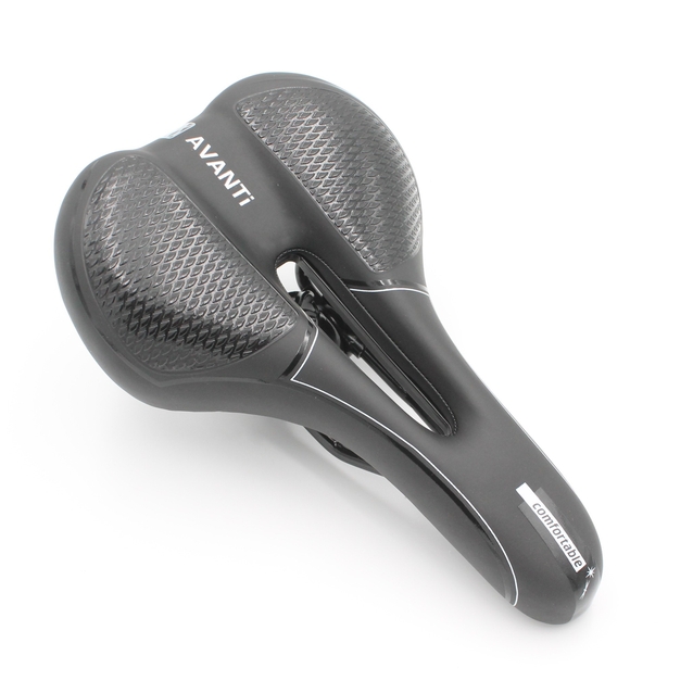 Сідло мтв з отвором AVANTI №110 (Comfortable), чорне фото westvelo.com