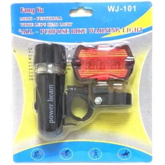 Фара + мигалка FY-812 діодні, на батарейках фото westvelo.com