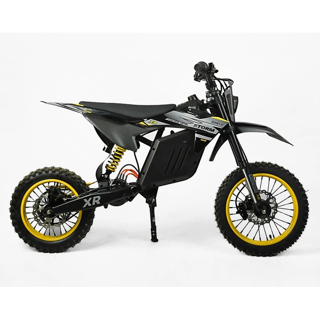 Електродіртбайк підлітковий Corso «STORM» E-2000 Pulse R-19884 двигун 2000W, акумулятор 48V 20.8Ah літієвий, чорно-жовтий, колеса 14/12" фото westvelo.com