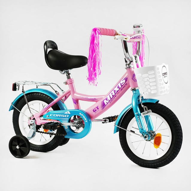Дитячий велосипед 12 Corso «MAXIS» CL-12470 рожево-блакитний