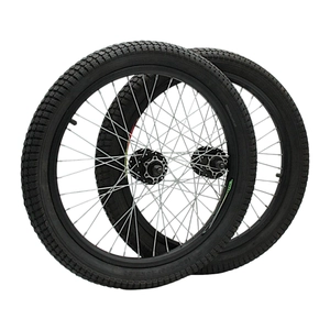 Колеса 20 перед+зад, обід 2-ний чорний, втулка М на віночках, диск 6 болтів + камери і покришки (Smart)