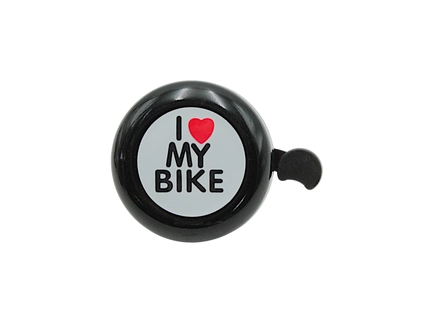 Дзвінок алюмінієвий «I LOVE MY BIKE» чорний