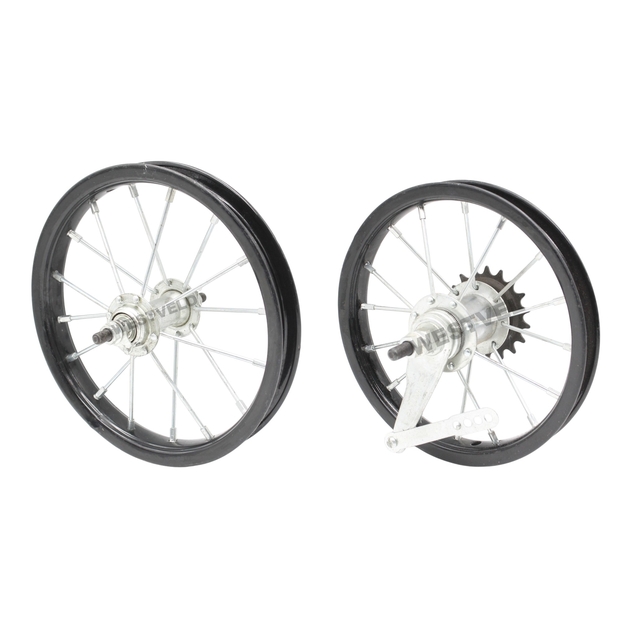 Колеса 12 обід чорний, спиця 3мм, перед + зад з втулкою Falcon + к-т фото westvelo.com