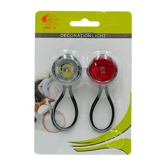 Мигалка силікон JING YI  (JY-3055D) перед+зад на батарейці фото westvelo.com