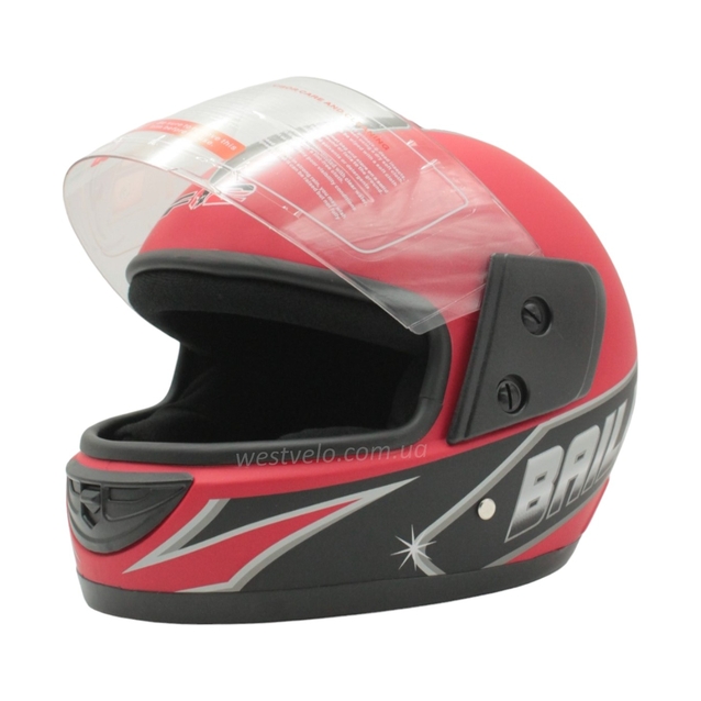 Мото шолом, закритий (XS 53-54) F2 "BAILIDE" , червоний матовий (825-2) фото westvelo.com