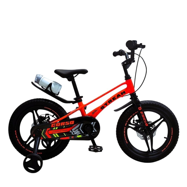 Дитячий велосипед 16 MG Corso «STREAM» SM-16257, магнієва рама, помаранчево-червоний фото westvelo.com