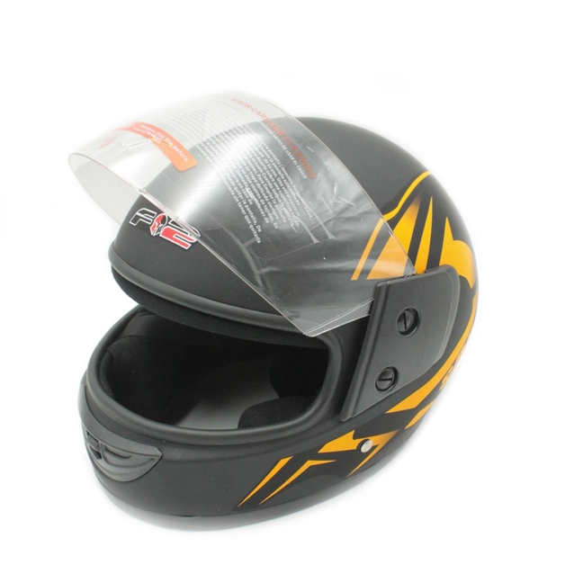 Мото шолом, закритий (XS 53-54) F2 "Speed", чорно-жовтий матовий (825-1) фото westvelo.com