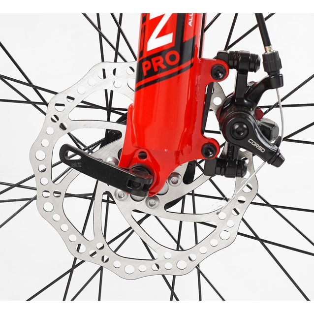 Велосипед 26 AL Corso «NEXT» NX-26159 алюміній 15", (к-т SHIMANO) графітово-червоний фото westvelo.com