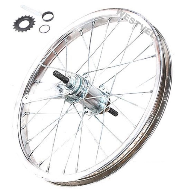 Колесо 18 зад обід нікель, втулка Falcon + к-т фото westvelo.com