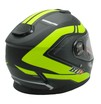 Мото шолом, закритий (S 55-56) BLD-М65 інтеграл, чорний матовий з салатовим малюнком фото westvelo.com