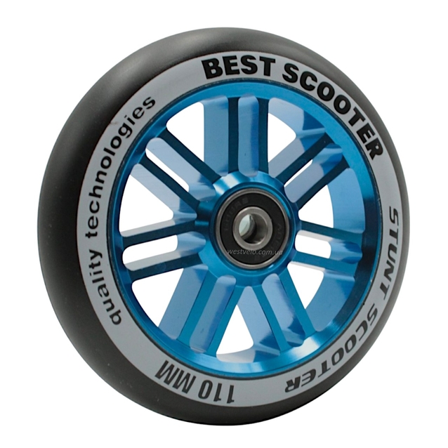 Колесо трюкового самоката "Best Scooter" (301) AL. Ø110мм, поліуретан, синій фото westvelo.com