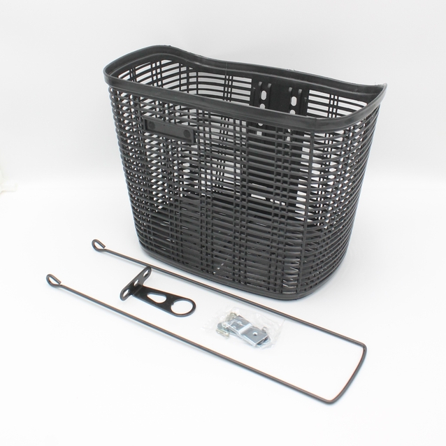 Кошик пластмасовий сітка, чорний фото westvelo.com