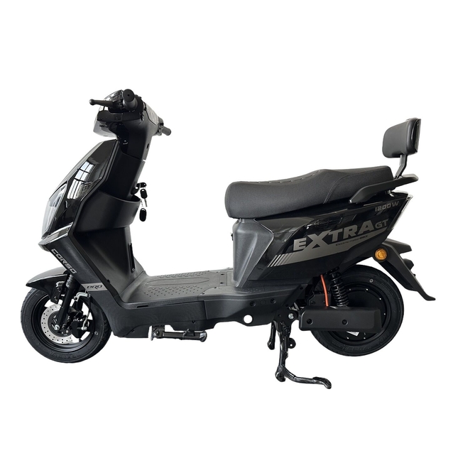 Електроскутер Corso «EXTRA» XT-672701, двигун 1200W, акумулятор 64V 30Ah літій-залізо-фосфатний, чорний, колеса 10" фото westvelo.com
